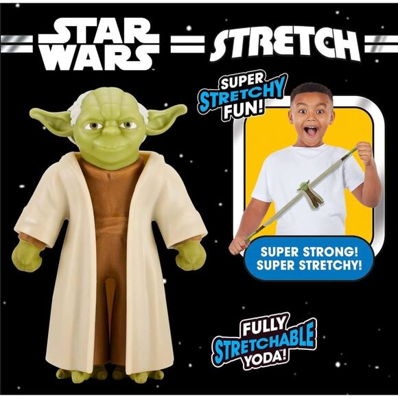Stretch Armstrong Star Wars Yoda 5" Action Figure Fully Stretchable Toy New - Picture 6 of 6